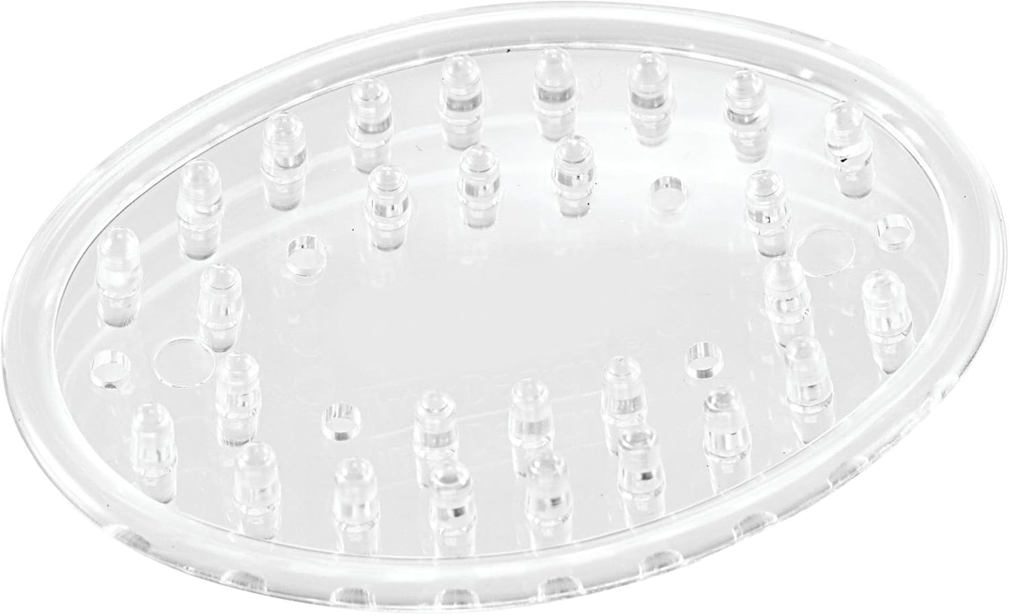 iDesign Clear Plastic Soap Saver Holder Tray for Bathroom, Shower, Kitchen, Set of 2