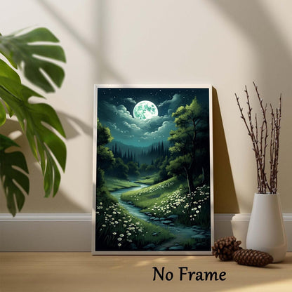 Gothic Landscape Wall Art Dark Academia Paintings, Vintage Gothic Print Canvas Art for Wall (16x24 inch, No Frame)