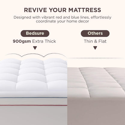 21 Inches, Bedsure Queen Mattress Topper - Extra Thick Mattress Pad Cover with Deep Pocket fits up to Soft Pillow Top