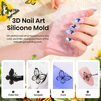 Beetles Cat Eye Gel Polish Set - 24Pcs 20 Colors Glitter Dark Color Changing Gel Nail Polish Kit with Base Gel Glossy Matte Top Coat Soak off UV DIY Nail Art Salon Ombre Black Nails Gift