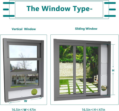 Daisypower Portable Air Conditioner Window Kit, Adjustable Seal Panels for Sliding Windows with 5" Diameter Hose