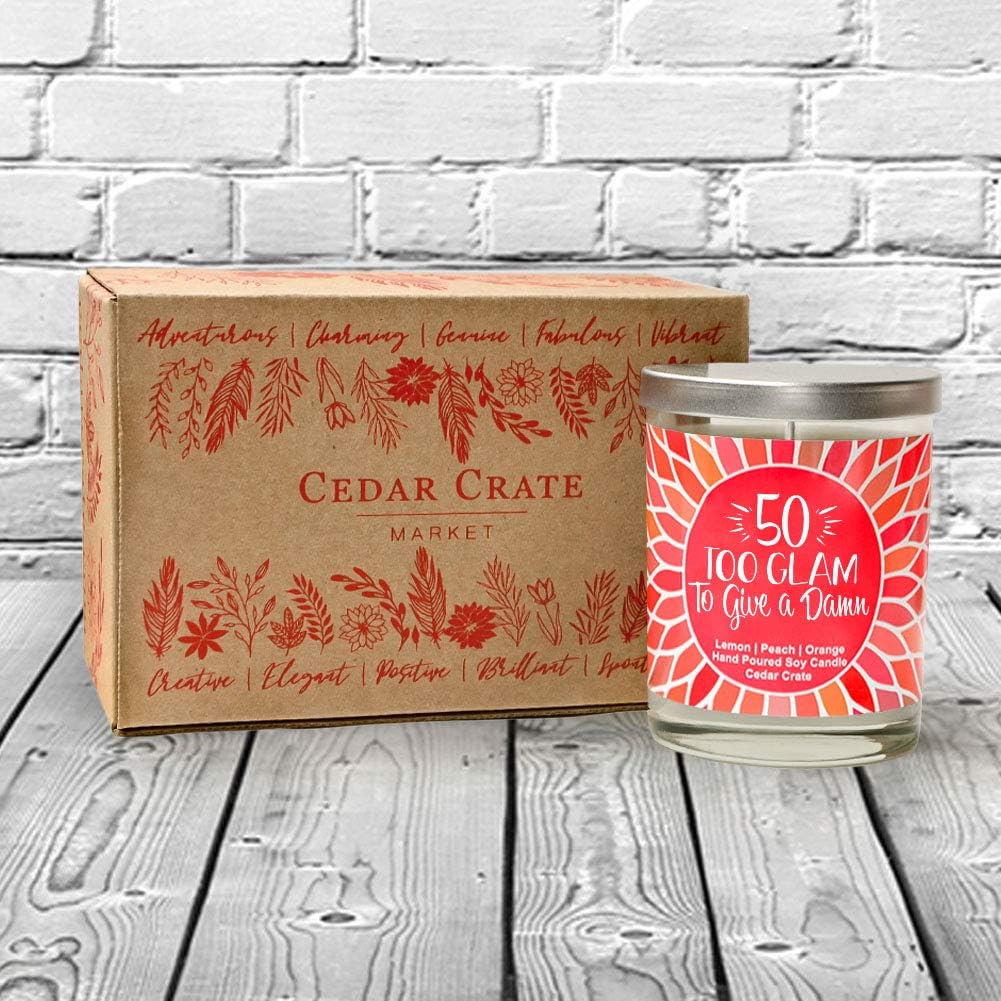 Too Glam to Give A Damn | Citrus Peach | Luxury Scented Soy Candle | 10 Oz Jar | Made in The USA