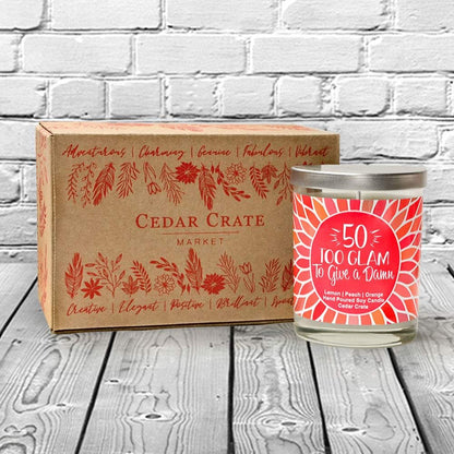 Too Glam to Give A Damn | Citrus Peach | Luxury Scented Soy Candle | 10 Oz Jar | Made in The USA