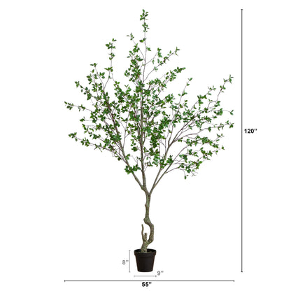 Nearly Natural 10ft Minimalist Citrus Artificial Tree, UV Resistant