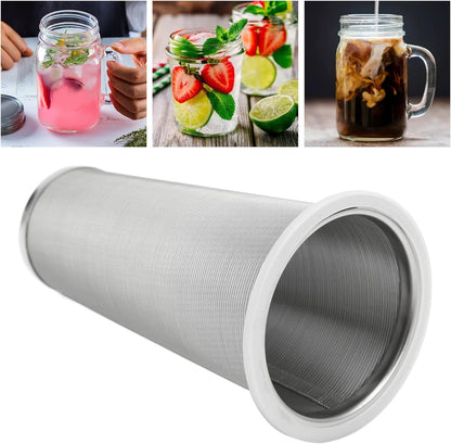 Fdit Cold Brew Coffee Filter, Stainless Steel Coffee Infuser, Fine Mesh Iced Coffee Maker (8 * 15cm)