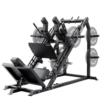 RitFit Gazelle Pro 3 in 1 Leg Press and Hack Squat Machine - High-Tensile Steel Leg Press Machine, 2000lbs Capacity, Adjustable Angles with Weight Storage (Black)