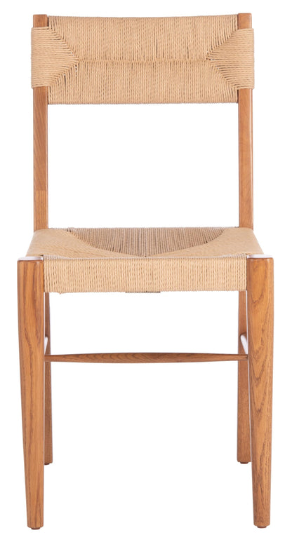 Safavieh Couture Home Collection Cody Natural Rattan Living Room Dining Accent Chair (Fully Assembled) -Set of 2 SFV4104B-SET2