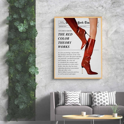 Generic 8x12inch Trendy Framed Newspaper Wall Art Prints Preppy Girly Room Decor Feminist Wall Decor Aesthetic Funky