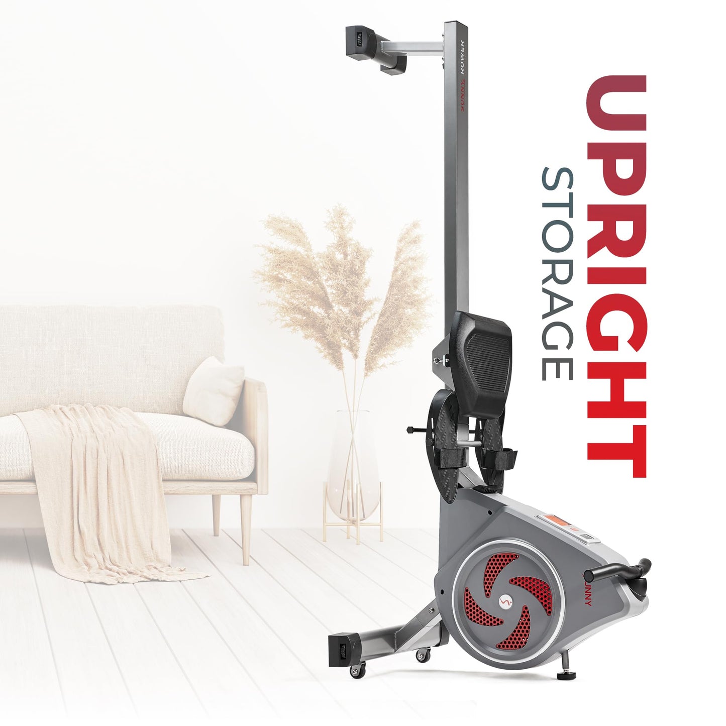 Sunny Health & Fitness Dynamic Air Rowing Machine with Exclusive SunnyFit App Enhanced Bluetooth Connectivity – SF-RW520007