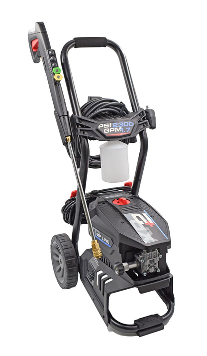 AR Blue Clean BCXP22300P Electric Pressure Washer-2300 PSI, 1.7 GPM, 13 Amps Quick Connect Accessories, Two Wheel Trolley, On Board Storage, Portable Pressure Washer, High Pressure, Car washer, Patio
