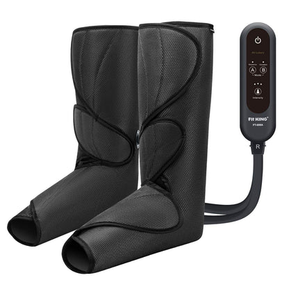 FIT KING Leg Massager for Circulation Air Compression Leg and Foot Massager to Relieve Pain Swelling Edema with Handheld Controller - 3 Intensities 2 Modes - Great Gift for Wife Mom and Friend