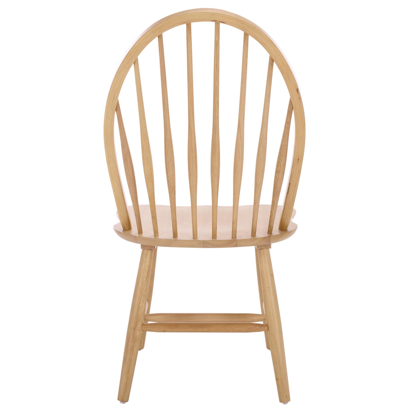 SAFAVIEH Furniture - Wendall Chair Set of 2 - Natural Solid Wood - Windsor Style High Back Spindle Chair - Ideal for Dining Room, Kitchen, 18" Seat Height (DCH8509B-SET2)