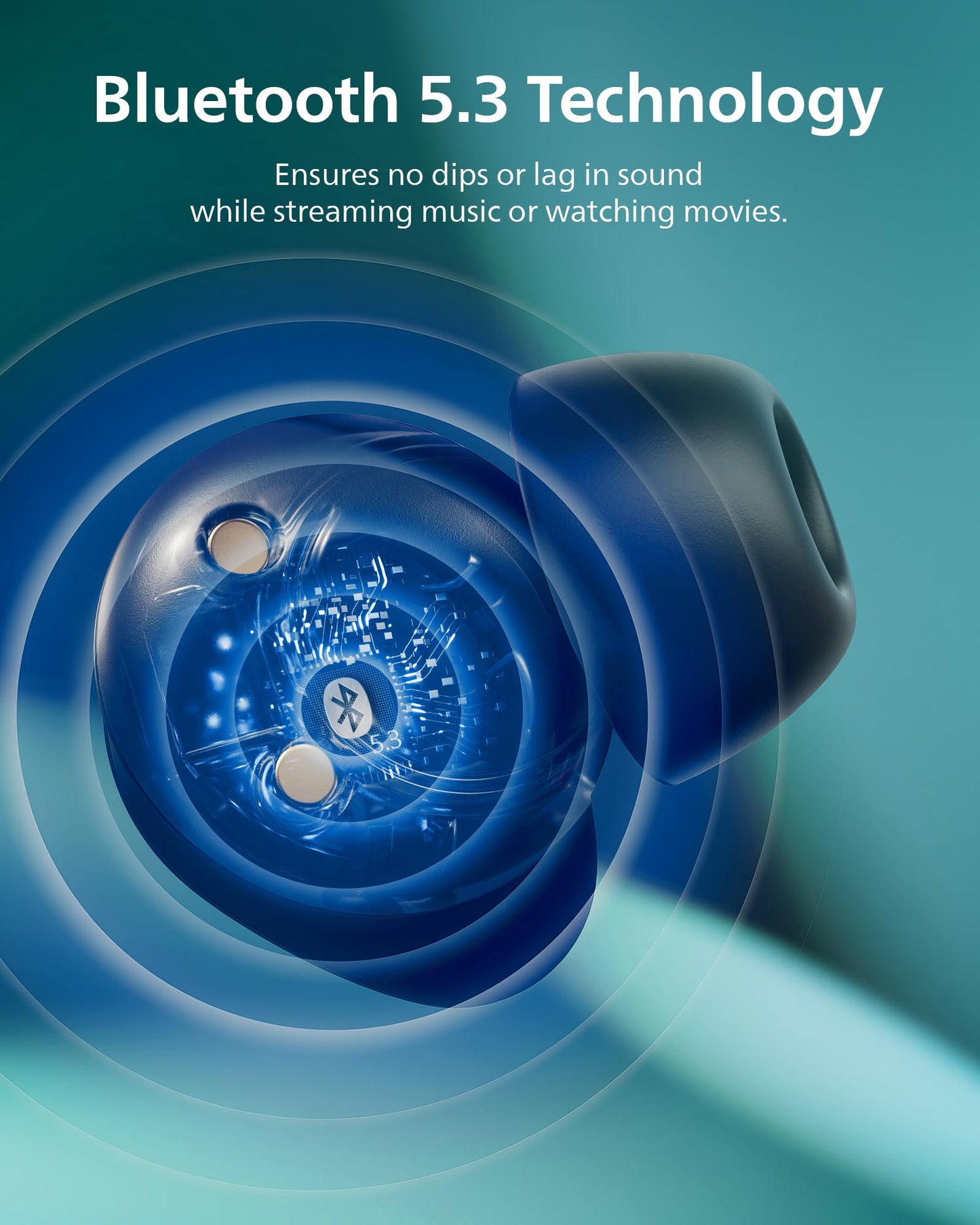 Philips TAT1219 True Wireless Bluetooth Earbuds - 18 Hours Play Time, Dynamic Bass, Clear Calls, IPX4 Water Resistant, Black