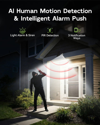 TIEJUS 2K 5G Security Cameras Wireless Outdoor, 4-Pack Solar-Powered Camera for Home with Full Color Night Vision, PIR Detection, IP66/Alexa/2 Way Talk, No Subscription, 5G/2.4GHz WiFi