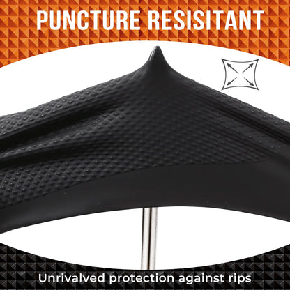 ANBOSON Black 10 Mil Nitrile Gloves, Diamond Textured Grip, Extra Thick Heavy Duty Disposable, Latex-Free, Tear & Chemical Resistant, Multipurpose Gloves for Kitchen, Cleaning, Medium