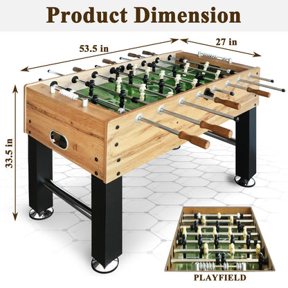 Seydrey 55" Competition Sized Foosball Table, Arcade Table Soccer for Home with Leg Levelers & Heavy-Duty Legs