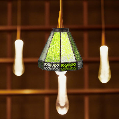 OSALADI 5.51 Inch Glass Lamp Shade Replacement Mediterranean Style Pendant Light Cover for Restaurant Bar Decoration