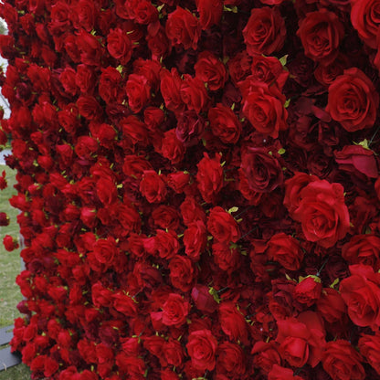 Somsiwey Artificial Flower Wall Panels, Elegant 5D Silk Rose Peony Flower Wall Backdrop Fake Flowers Wall Panel for Party Wedding Baby Bridal Shower Event Photo DIY