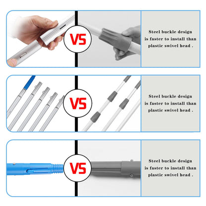 35 FT Water Fed Pole Kit Adjustable Solar Panel Cleaning Kit Cleaner Tool for Window Glass Roof Outdoor Glass Brush Window Washing Equipment (35FT)