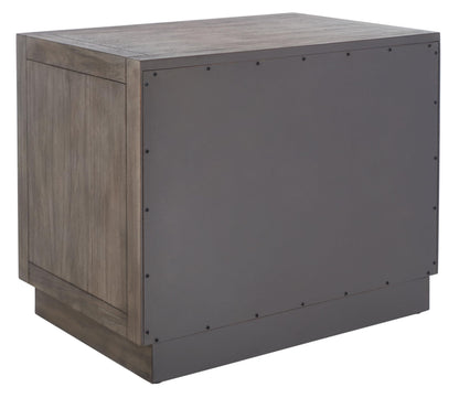 SAFAVIEH Couture Home Collection Steve Light Brown 2-Drawer Wood Nightstand Table (Fully Assembled)