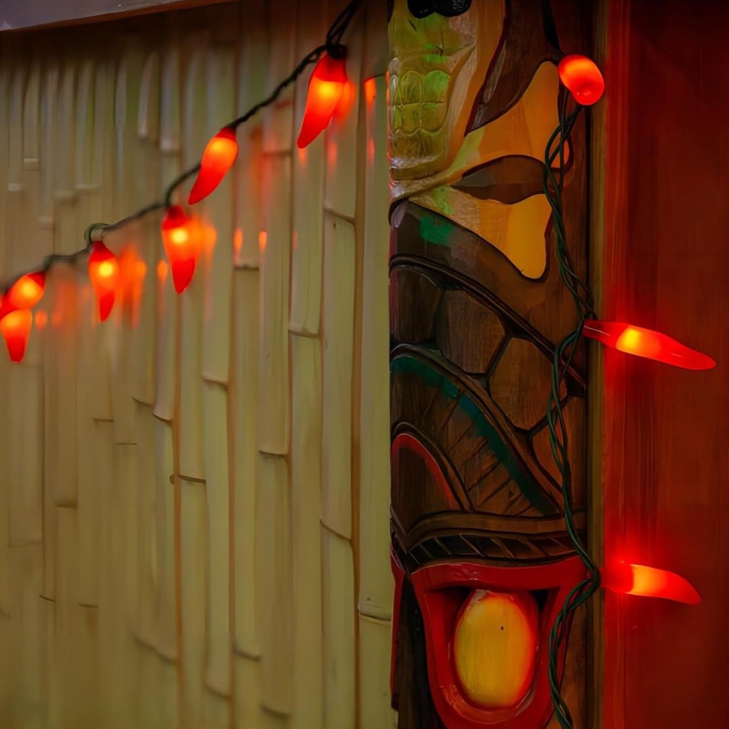 Egcol 13.6FT 37 Lights(2 Chili Pepper String Lights with Mini Red Chili Spare),Chili Pepper Christmas Incandescent