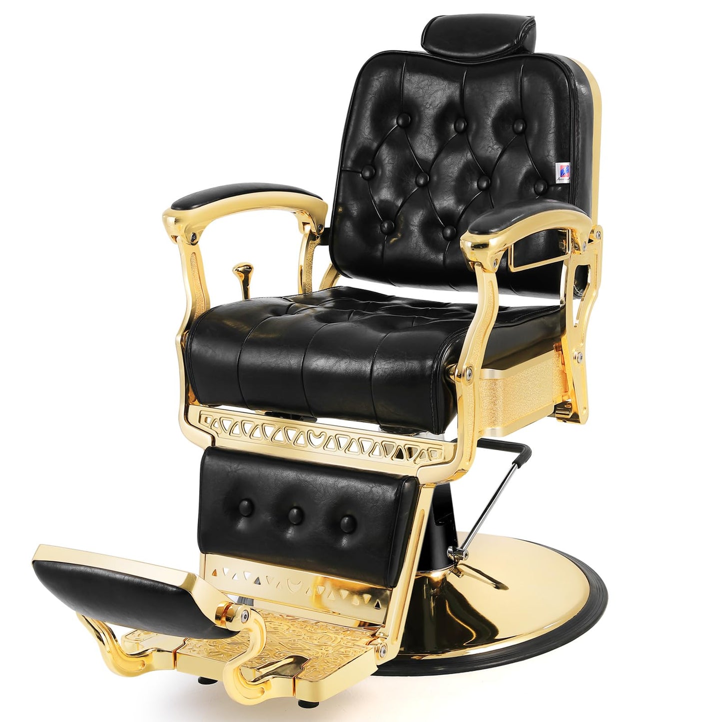 Artist hand Barber Chair Salon Chair Spa Equipment Vintage Heavy Duty Barber Chair(Gold)