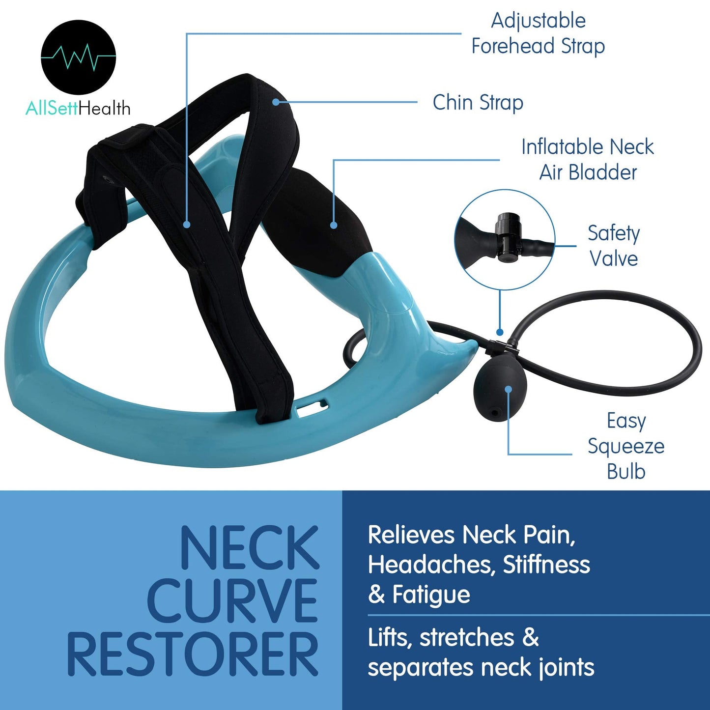 AllSett Health Posture Neck Exercising Cervical Spine Hydrator Pump