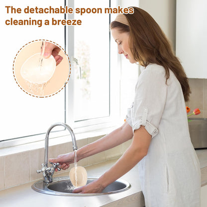 Digital Measuring Spoon Scale,Electronic Food Measuring Scale,Food Weight Scale Grams and Ounces,800g/0.1g High Precision Digital Kitchen Food Scale with LCD Screen,Household Weighing Scoop