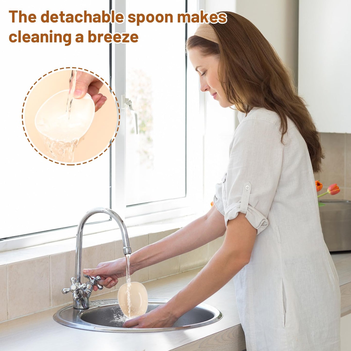 Digital Measuring Spoon Scale, 800g / 0.1g High Precision Electric Measuring Spoon with Led Display, Upgraded Multi-Functional Digital Food Scale, Removable Handle for Kitchen Gadgets and Daily Meals