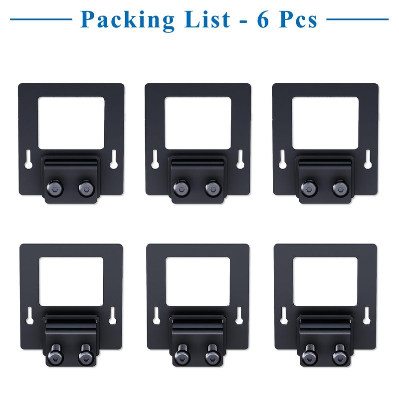FSJianYi Non Slip Mattress Gaskets for Metal Bed Frame, 6 pcs Anti-Slip Holder in Place Gripper, Easy to Installation Keep Mattress from Sliding Gripper, Mattress Slide Stopper, Black