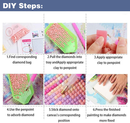 Benjenes 3PCS Spring Diamond Art Kits for Adults, Butterfly Diamond Painting Kits for Adults, 5D DIY Round Drill Gem Art Paint with Diamonds Dots Crafts Kits for Home Decor Gift 12x16 inch
