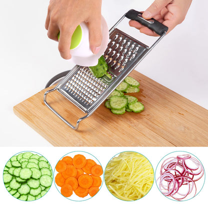 Hemoton Multi- Function Food Safety Holder Plastic Slicing Tool Food Slicer Cutter Finger Guard for Mandoline Slicer Grater Cutting (Green)
