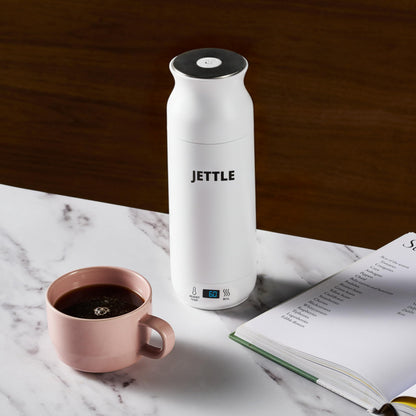 Jettle Electric Kettle - Travel Portable Heater for Coffee Tea Milk Soup - Stainless Steel Travel Water Boiler tea pot with Temperature Control - LED - Automatic Power Off - 450ml - Kitchen Appliance
