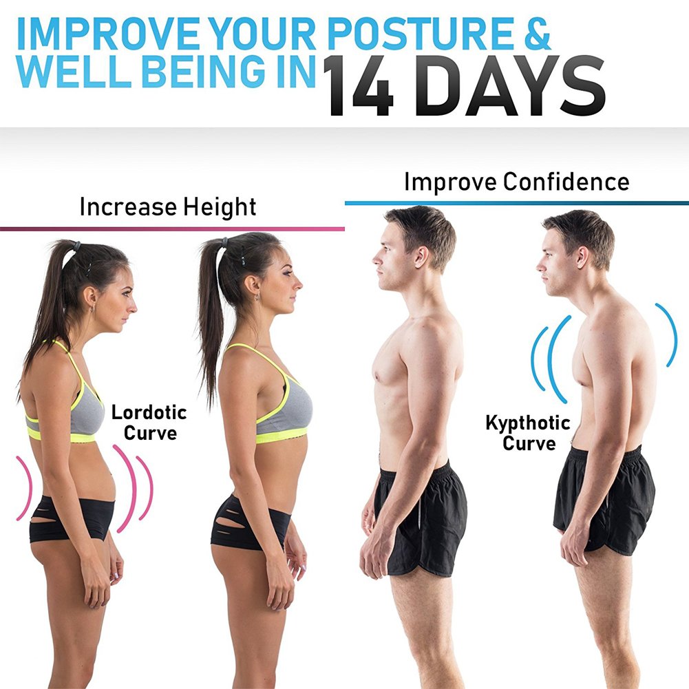 Thoracic Back Brace Posture Corrector- Magnetic Lumbar Back Support Belt-Back Pain Relief, Improve Thoracic Kyphosis, for Lower and Upper Back Pain Men & Women (White, Large)