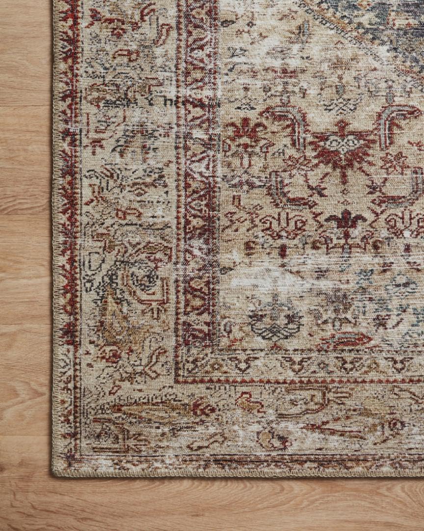 Loloi Amber Lewis Georgie Collection GER-04 Teal/Antique 10'-0" x 14'-0", .19" Pile Height, Area Rug