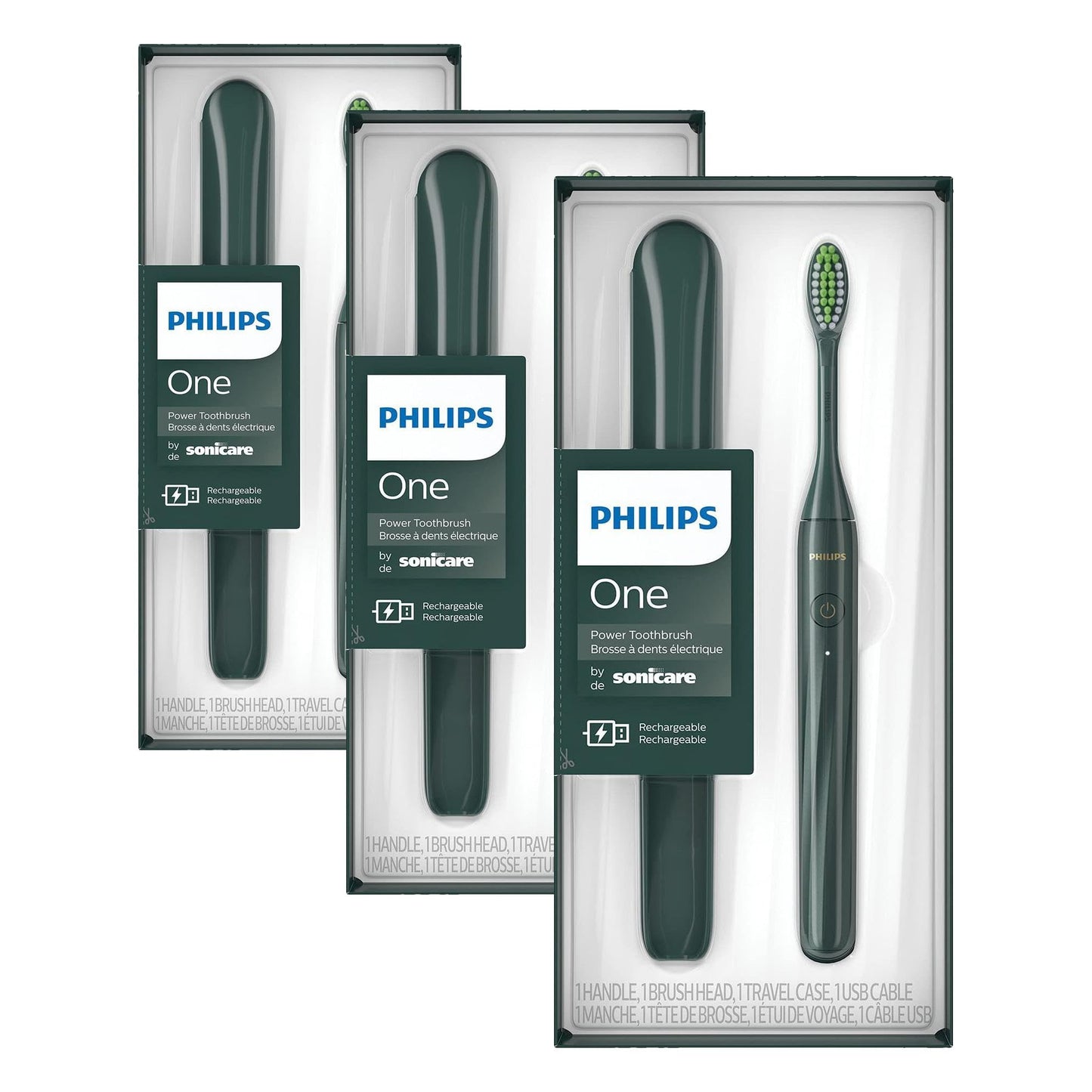 Philips Sonicare One by Sonicare Rechargeable Toothbrush, Shadow, HY1200/26