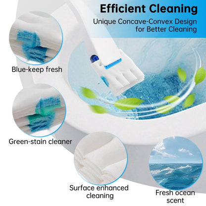24 Pack Flushable Refills Compatible with Scrubbing Bubbles Toilet Bowl Brush, Disposable Cleaner Refills Pads for Scrubbing Bubbles Toilet Wand, Toilet Brush Refill Accessories (Only Pads)