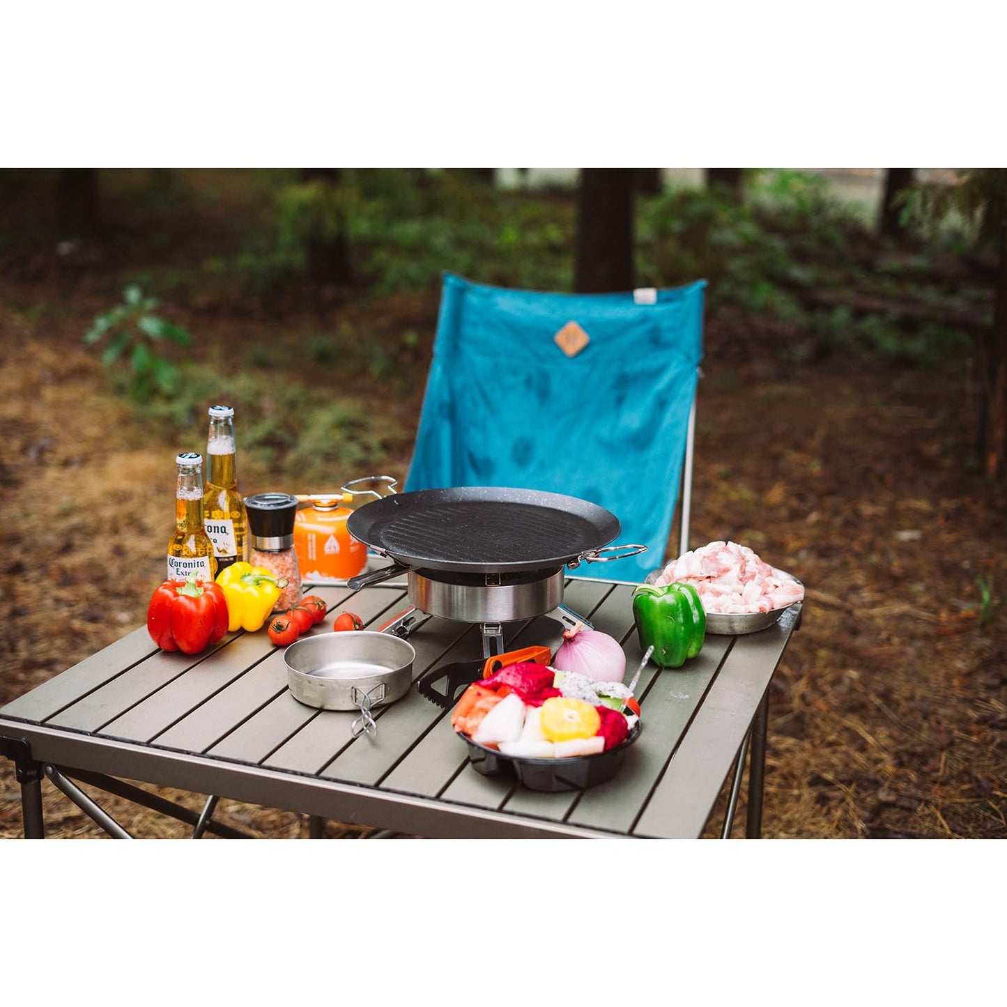 Fire-Maple Camping Griddle Plate | Nonstick Outdoor Portable Grill Pan for Stovetop | BBQ Gas Griddle Pan for Camping Stove Ridged Surfaces 31 X 31cm