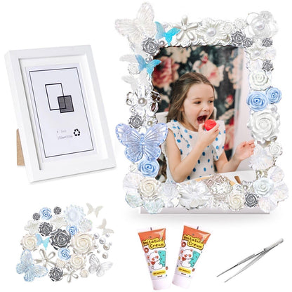 DOUXFUN DIY Picture Frame Kit - Arts and Craft Kits for kids Ages 6, 7, 8, 9, 10, 11, 12+ Teen Adult - Creative Art Toys Girls Boys Birthday Christmas Gifts 6-8, 8-12, 10-12 (Flowers)
