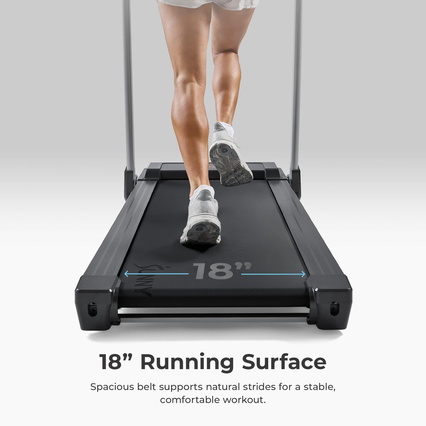 Sunny Health & Fitness Pace 500 Smart Wi-Fi Treadmill with 12-Level Auto Incline, 18" Running Belt, Quiet Brushless Motor, Digital Display, Bluetooth & SunnyFit App – SF-T724081