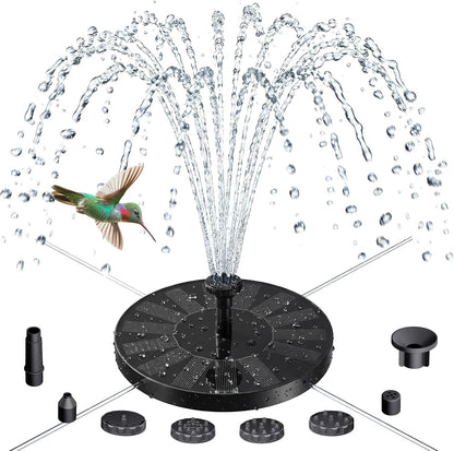 AISITIN Solar Fountain - Solar Water Fountain Pump with 6 Nozzles for Bird Bath, Garden & Pond Decor
