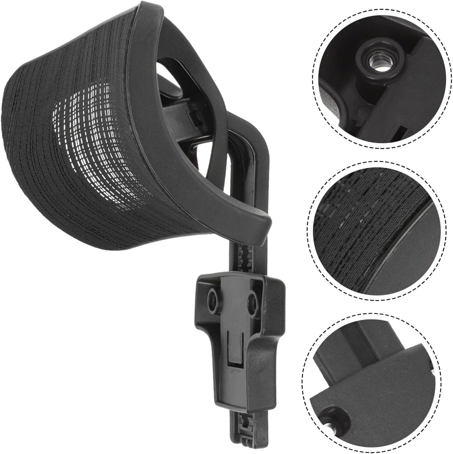 Holibanna Office Chair Headrest Attachment, Universal Adjustable Height Angle Head Support for Executive Desk Chair