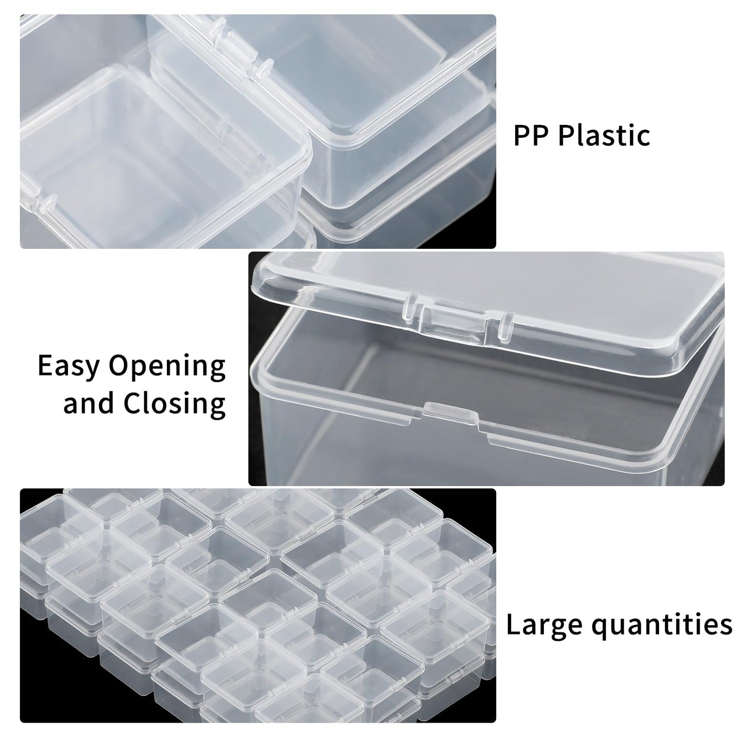 Bead Organizer Box, 64Pcs Compartment Clear Plastic Craft Organizers and Storage Containers with Hinged Lid, Jewelry Making & Diamond Painting Art Supplies Organizer for Beads and Small Parts