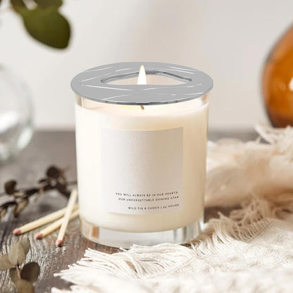 Skiennix Scented Candle Topper - Elegant Silver Alloy Design for Home & Office Décor