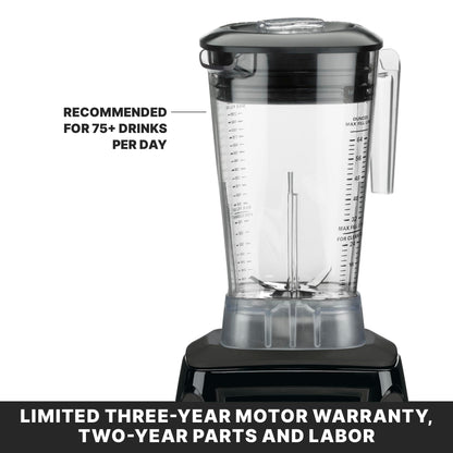 Waring Commercial MX1050XTX 3.5 HP Blender with Electronic Keypad Controls, Pulse Feature and a 64 oz. BPA Free Copolyester Container, 120V, 5-15 Phase Plug