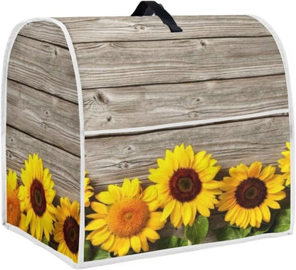 Cute Sunflower Stand Mixer Cover, Compatible with Kitchen Aid Mixer, Dustproof Covers with Accessories Pockets