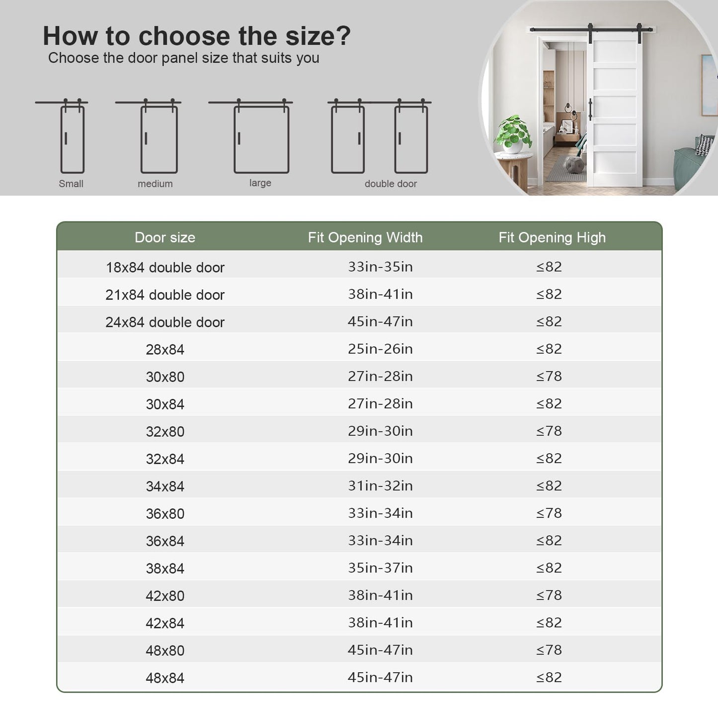 Fredbeck 38x84 inch White Barn Door with 6.6 FT Sliding Door Hardware Kit Included & Handle,MDF,Solid PVC Surface,DIY Assembly,5-Panel,Fit 35in-37in Opening
