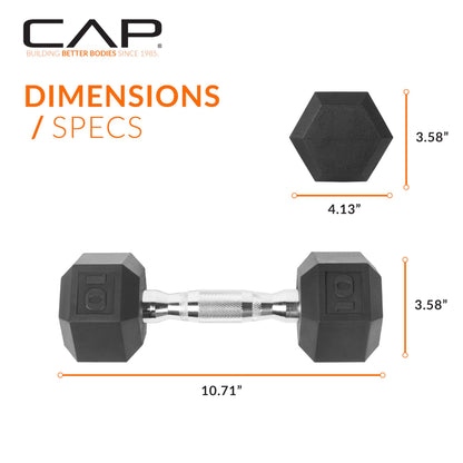 CAP Barbell Coated Dumbbell Weight | Multiple Options Pairs & Sets