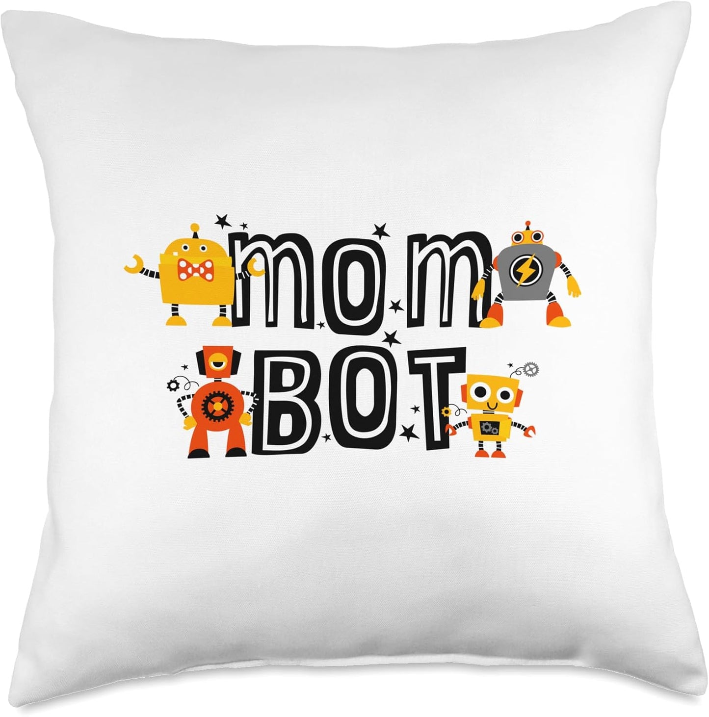 Matching Family Robot Throw Pillow - Robotics Mom bot funny