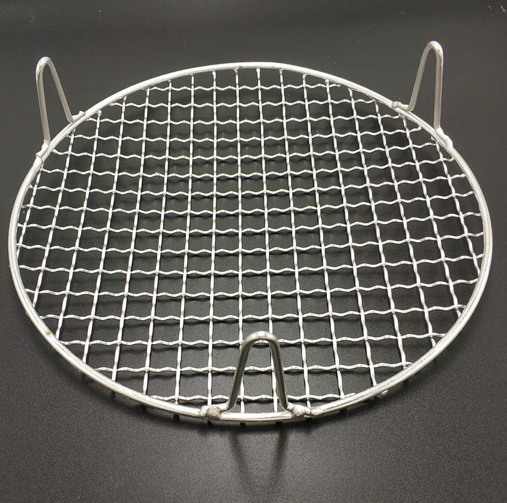 Round Barbecue Wire Rack with 2" Height Legs Dia 9.5" - Multi-Purpose Grill Cooling Rack for Airfryer